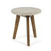 Generic 16'' Tall Solid Wood End Table In Light Gray