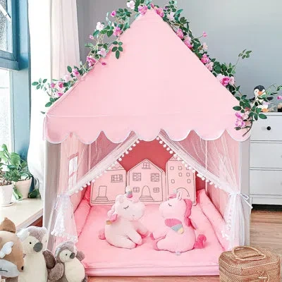 Generic 3" X 5" Indoor Polyester Playhouse In Pink