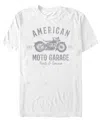 Generic Additude Men's American Moto Garage Short Sleeve T-shirt In White