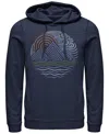 Generic Additude Men's Outdoor Waves Fleece Pullover Hoodie In Navy