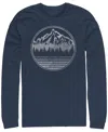 Generic Additude Men's Outdoorsy Type Long Sleeve Sweatshirt In Navy