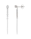Generic Cz Silver Cz Dangling Ear Jackets