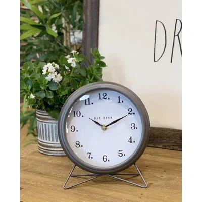 Generic Digital Stainless Steel Quartz Tabletop Clock In Brown