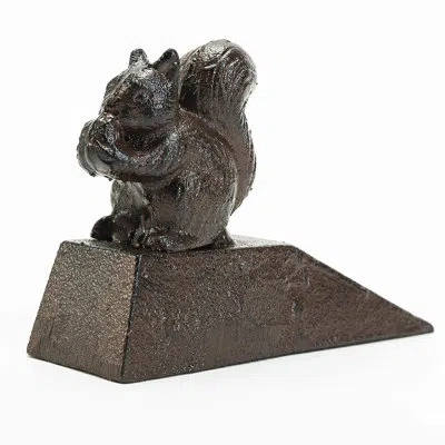 Generic Ecorative Cute Animal Statue Stainless Steel Wedge Floor Stop In Brown