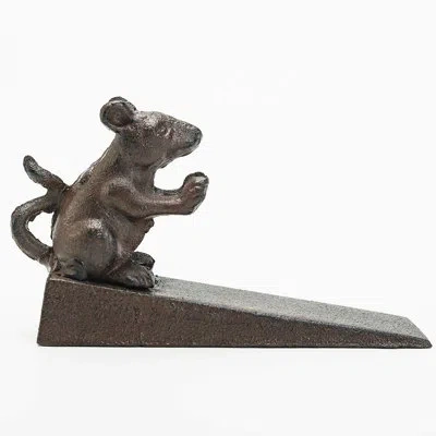 Generic Ecorative Cute Animal Statue Stainless Steel Wedge Floor Stop In Brown