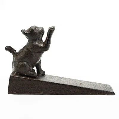 Generic Ecorative Cute Animal Statue Stainless Steel Wedge Floor Stop In Brown