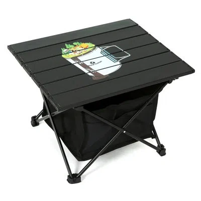 Generic Folding Aluminum Camping Table In Wood Grain