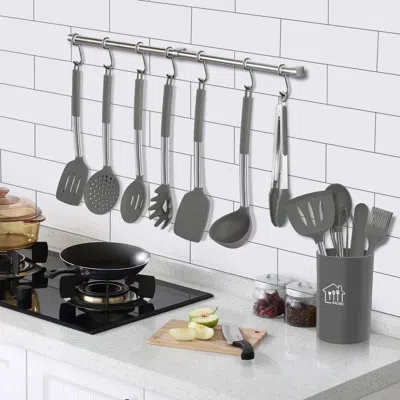 Generic Silicone Cooking Utensil Set,kitchen Utensils 26 Pcs Cooking Utensils Set In Sable