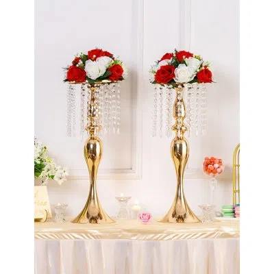 Generic Tall Flower Stand Holders In Gold