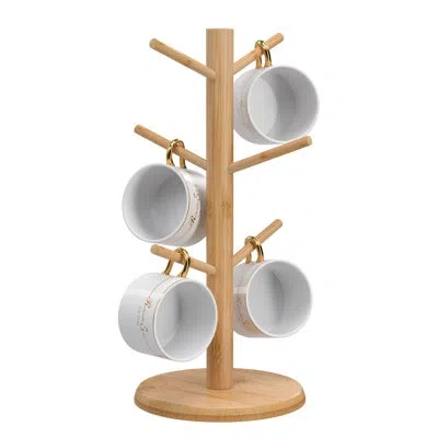 Generic Thicker Base Coffee Cup Holder Stand For Counter, Mug Rack With 6 Hooks