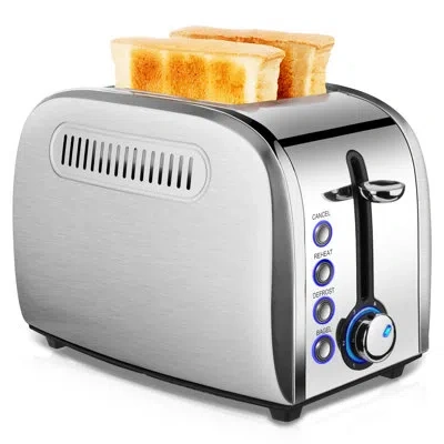 Generic Toaster 2 Slice Best Rated - Stainless Steel Toaster Easy To Use With Removable Crumb Tray Two Slice In Classic Silver