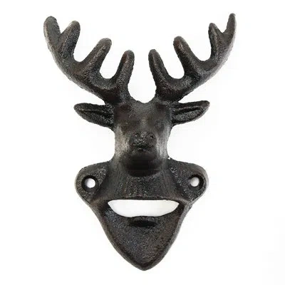 Generic Wall Mounted Bottle Opener, Cast Iron Cool Bull Head Bottle Opener In Black;gray