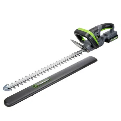 Genesis 20v Cordless Hedge Trimmer 20 Inch Steel Blade, Double Sided Dual Action Blades, 2.0ah Battery, Quic In Black