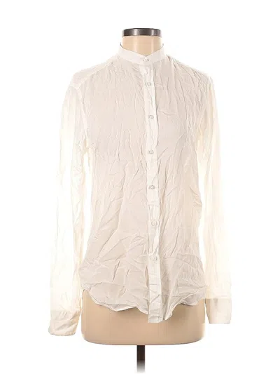 Pre-owned Genesis Long Sleeve Blouse In Ivory