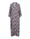 Genesis . Woman Maxi Dress Grey Size Onesize Viscose In Grey