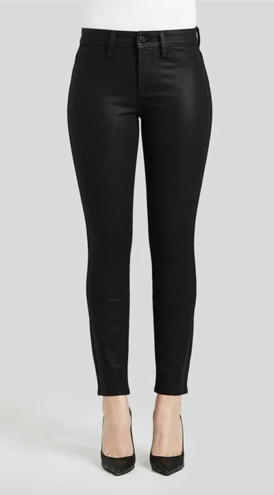 Genetic Bobby Iris High Rise Stretch Coated Jeans In Black