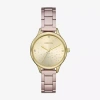 Geneva Ladies Womens Crystal Accent Pink Bracelet Watch Fmdjm280 In Gold
