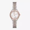 Geneva Ladies Womens Crystal Accent Silver Tone Bracelet Watch Fmdjm253 In Metallic