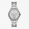 Geneva Ladies Womens Crystal Accent Silver Tone Bracelet Watch Fmdjm279 In Metallic