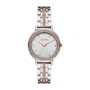 Geneva Ladies Womens Crystal Accent Two Tone Bracelet Watch Fmdjm236 In Silver