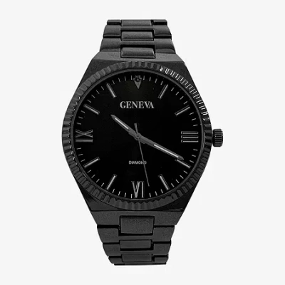 Geneva Mens Black Bracelet Watch Mac8169jc In Transparent