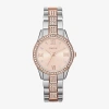 Geneva Womens Crystal-accent Bracelet Watch In Silver