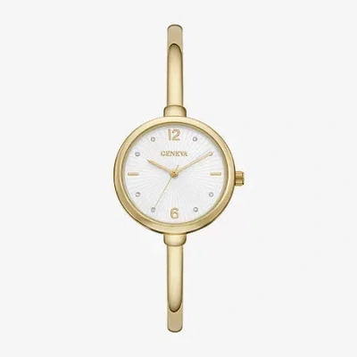 Geneva Womens Crystal Accent Gold Tone Bangle Watch Fmdjm304