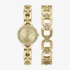 Geneva Womens Crystal Accent Gold Tone Bracelet Watch Fmdjm314 In Gold