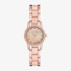 Geneva Womens Crystal Accent Rose Goldtone Bracelet Watch Fmdjm257 In Pink