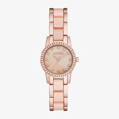 Geneva Womens Crystal Accent Rose Goldtone Bracelet Watch Fmdjm257 In Pink
