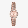 Geneva Womens Crystal Accent Rose Goldtone Bracelet Watch Fmdjm285 In Gold