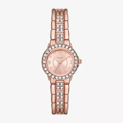 Geneva Womens Crystal Accent Rose Goldtone Bracelet Watch Fmdjm285