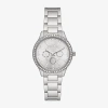 Geneva Womens Crystal Accent Silver Tone Bracelet Watch Fmdjm255 In Metallic