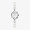 Geneva Womens Crystal Accent Silver Tone Bracelet Watch Fmdjm311 In Silver