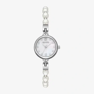 Geneva Womens Crystal Accent Silver Tone Bracelet Watch Fmdjm311