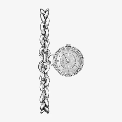 Geneva Womens Crystal Accent Silver Tone Bracelet Watch Fmdjm312