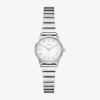 Geneva Womens Crystal Accent Silver Tone Stainless Steel Bracelet Watch Fmdjm302 In Metallic