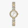 Geneva Womens Crystal Accent Two Tone Bracelet Watch Fmdjm251 In Gold