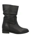 GENEVE GENEVE WOMAN ANKLE BOOTS BLACK SIZE 7 CALFSKIN