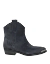 Geneve Woman Ankle Boots Slate Blue Size 7 Leather