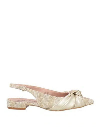 Geneve Woman Ballet Flats Cream Size 8 Textile Fibers In White