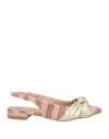 Geneve Woman Ballet Flats Pink Size 8 Textile Fibers In Pink