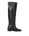 Geneve Woman Boot Black Size 8 Leather In Black