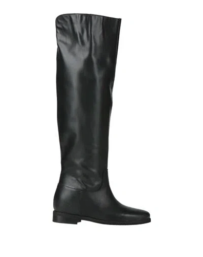 Geneve Woman Boot Black Size 8 Leather