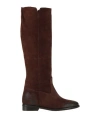Geneve Woman Knee Boots Brown Size 10 Soft Leather In Brown