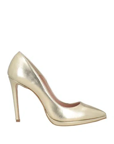 Geneve Woman Pumps Gold Size 8 Textile Fibers