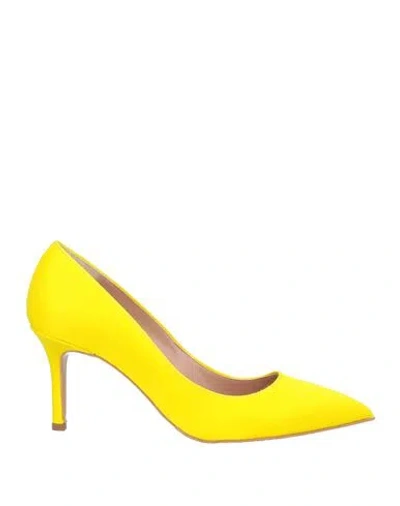 Geneve Woman Pumps Yellow Size 7 Textile Fibers