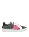 Geneve Woman Sneakers Black Size 8 Soft Leather In Black