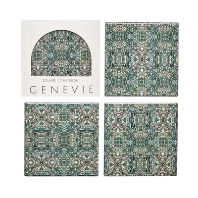 Genevie Green Athena Ceramic Coasters