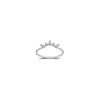 Genevieve Collection Women's 18k White Gold Eyelash Shape Diamond Ring In White